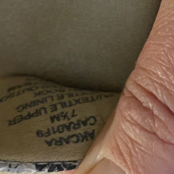 Anne Klein I flex wedge espadrille faux snakeskin sandal. Sz 7.5 - Picture 15 of 16